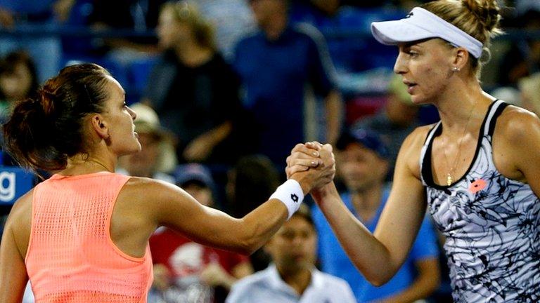 Agnieszka Radwanska and Naomi Broady