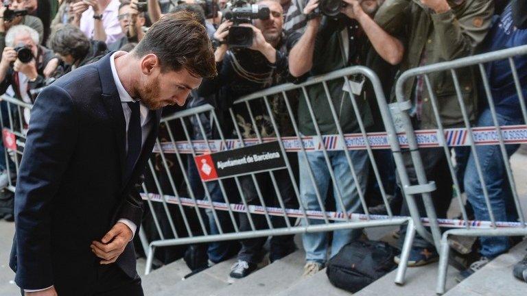 Lionel Messi at the courthouse in Barcelona, Spain. Photo: 2 June 2016