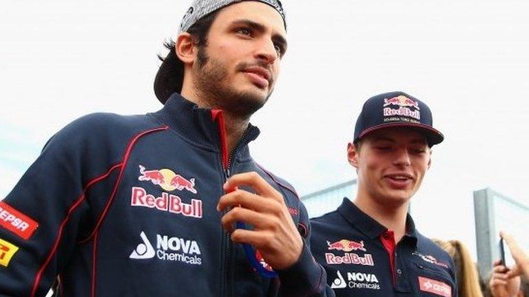 Carlos Sainz Jr and Max Verstappen