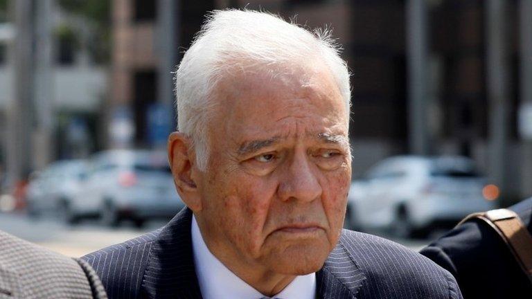 Bolivia's former President Gonzalo Sanchez de Lozada is seen as he leaves a federal courtroom in Fort Lauderdale in Florida, U.S., March 20, 2018