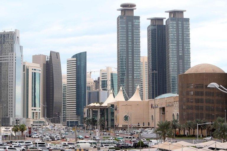 This photo taken on 24 November, 2015 shows skyscrapers in the Qatari capital Doha.