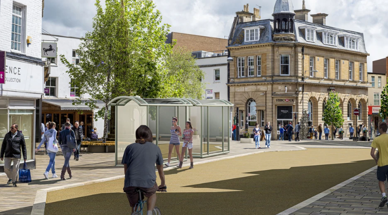 CGI showing how part of Yeovil town centre could look once the Yeovil Refresh transformation project is finished