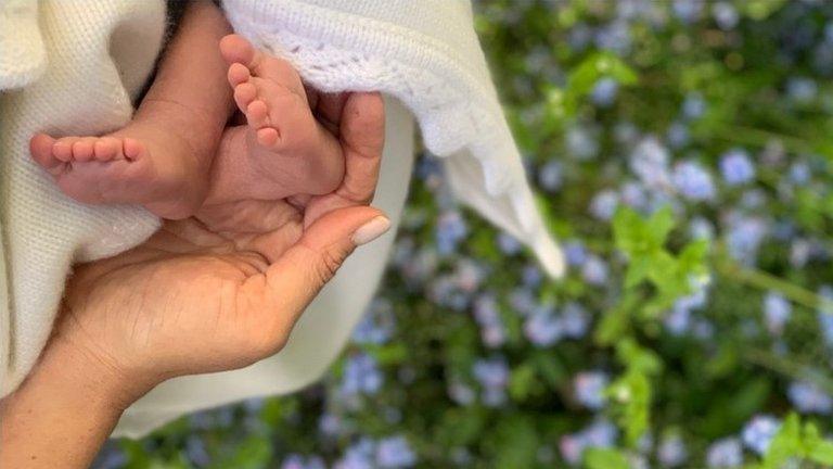 Duchess of Sussex and son's feet