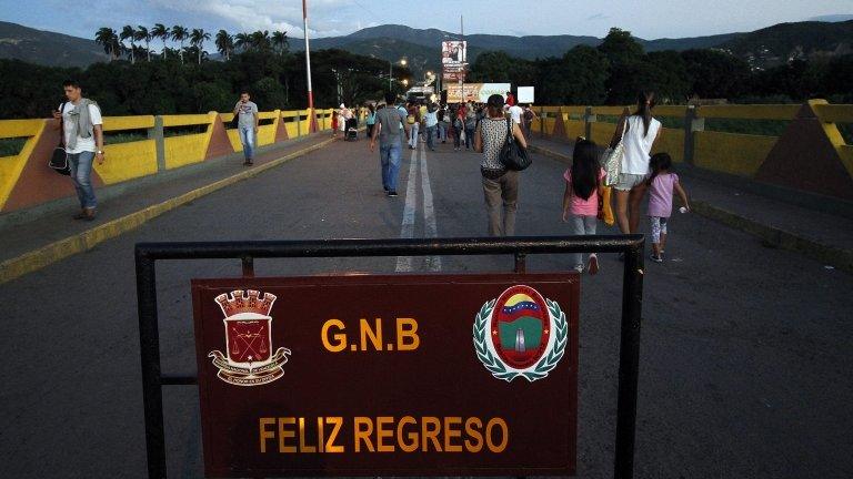 Simon Bolivar bridge in Norte de Santander department, Colombia on the border with Venezuela (file picture)