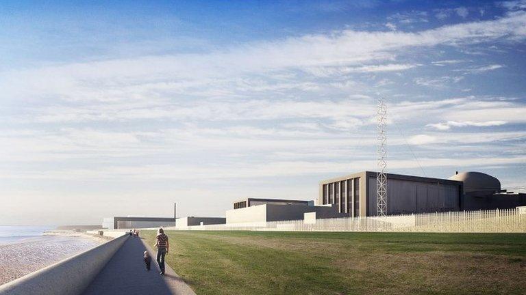 Artist's impression of Hinkley Point C building proposals