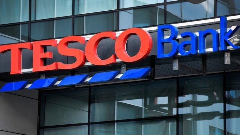 Tesco bank signage