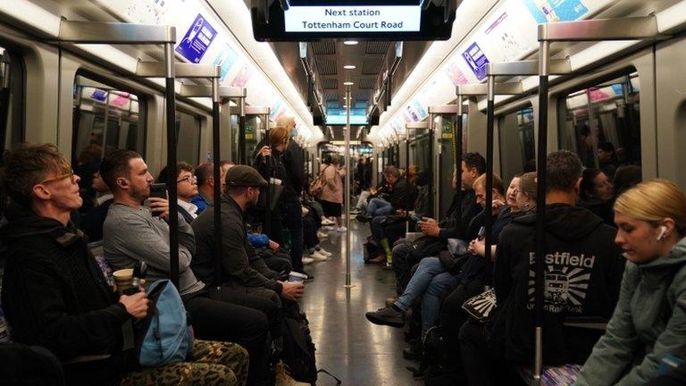 Passengers on Elizabeth line