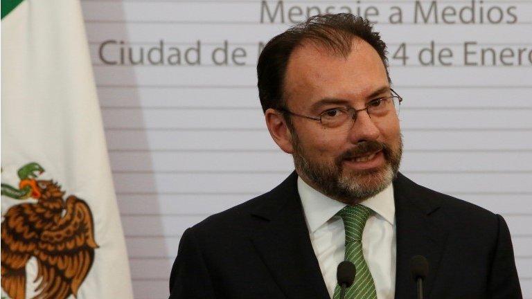 Newly appointed Mexico"s Foreign Minister Luis Videgaray addresses the media in Mexico City, Mexico, January 4, 2017