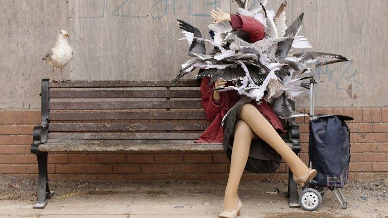 Scuplture at Banksy's Dismaland