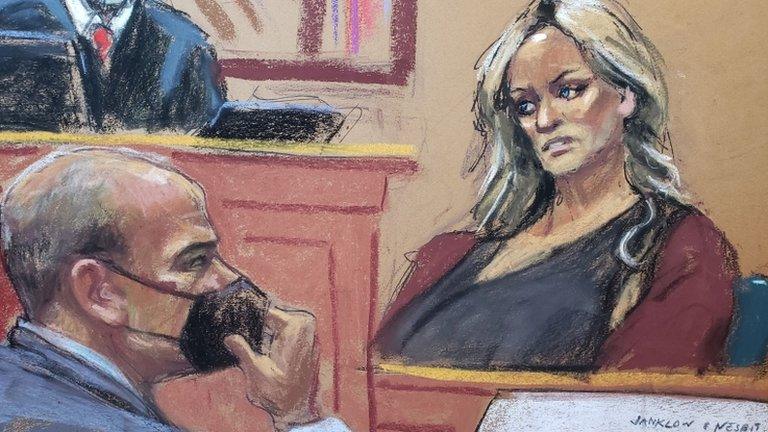 Stormy Daniels testifying in court