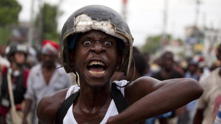 Anti-government protest in Port-au-Prince, 26 Nov 2015