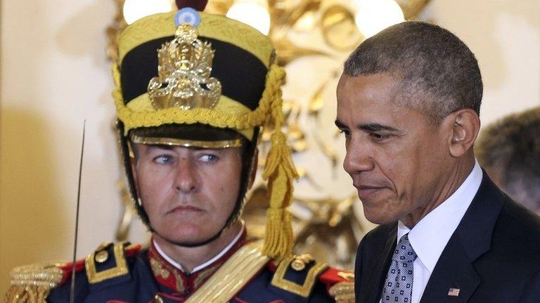 President Obama after a meeting with Mauricio Macri at the Casa Rosada