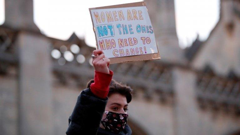 Woman protester