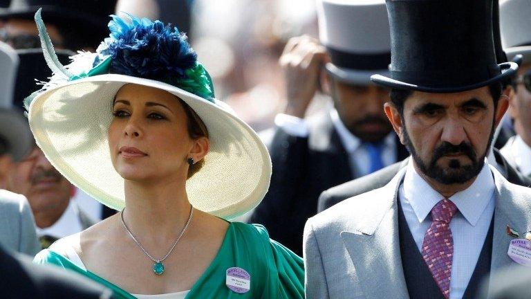 Princess Haya Bint Al-Hussein and Dubai ruler Sheikh Mohammed Al-Maktoum (file photo)