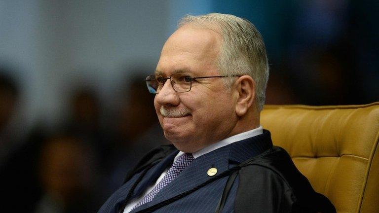 Edson Fachin during a court session in Brasilia on February 1, 2017.