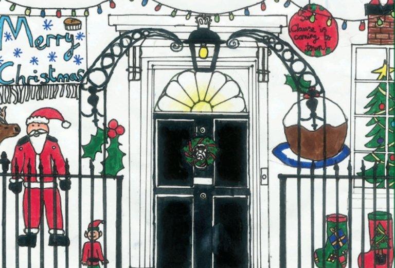 Christmas card designed for Theresa May by Sophie Brazil, from her constituency