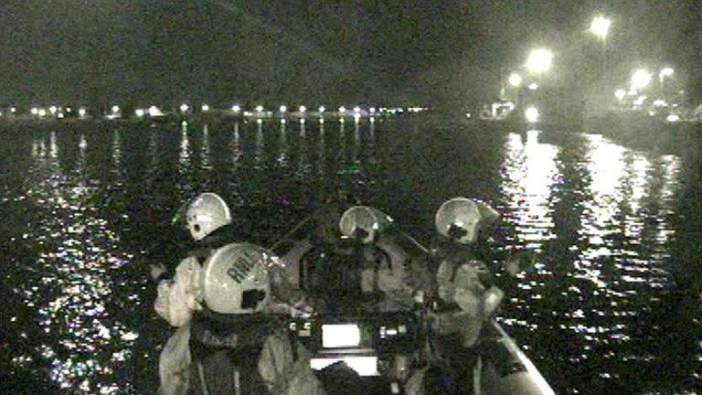 Kessock lifeboat crew searching