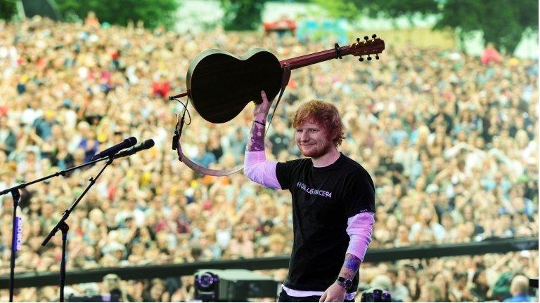 Ed Sheeran on stage