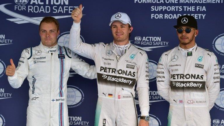 Nico Rosberg of Mercedes celebrates