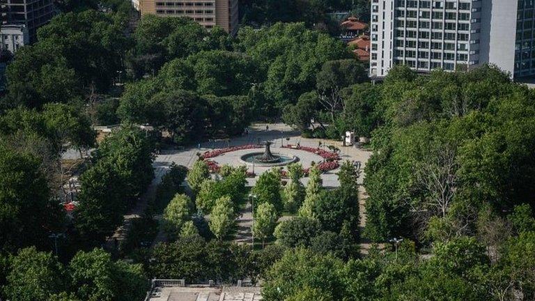 View of Gezi Park, in central Istanbul 30/05/2016