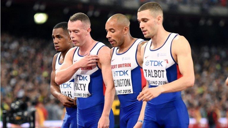 The GB men's 4x100m relay squad