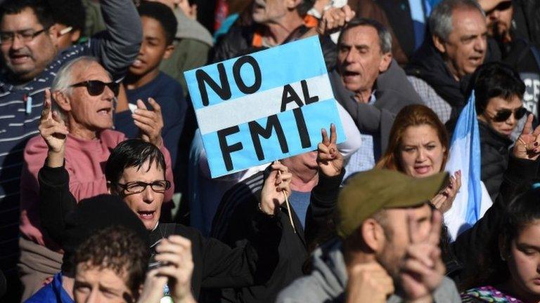 Anti-IMF demonstration in Buenos Aires, 25 May 2018