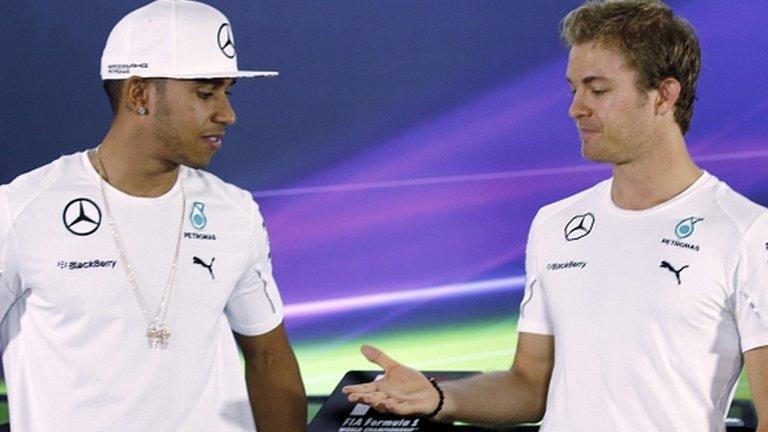 Lewis Hamilton (left) and Nico Rosberg