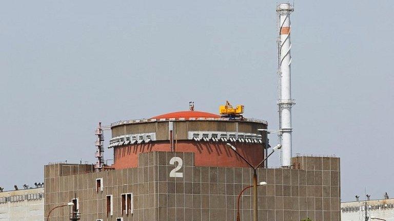 A view shows the Zaporizhzhia nuclear power plant in Ukraine in August 2022