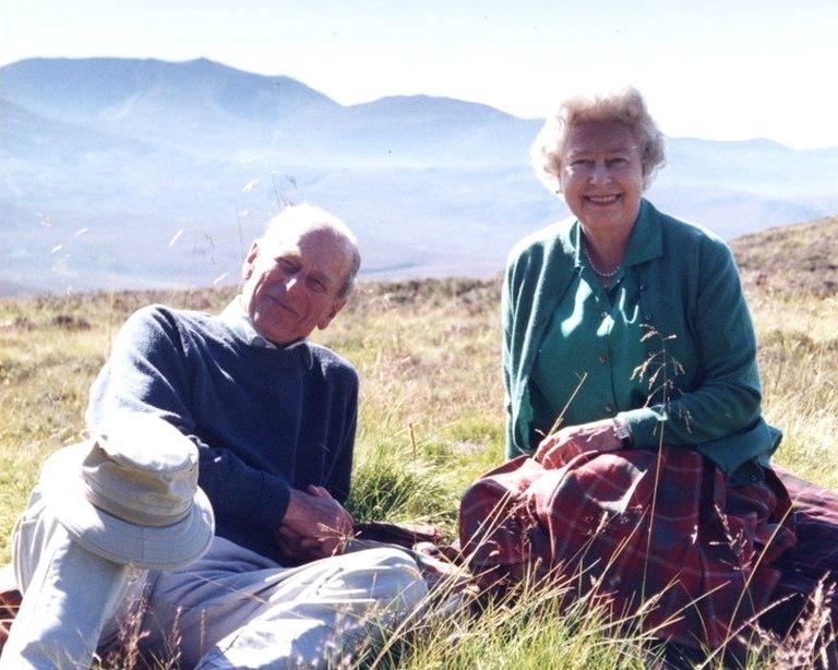 The Duke of Edinburgh and the Queen, pictured in the Scottish Highlands in 2003