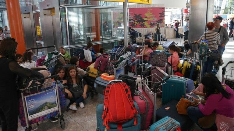 Passengers at Heathrow