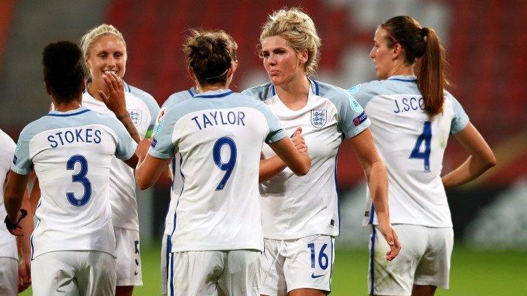 England players celebrate