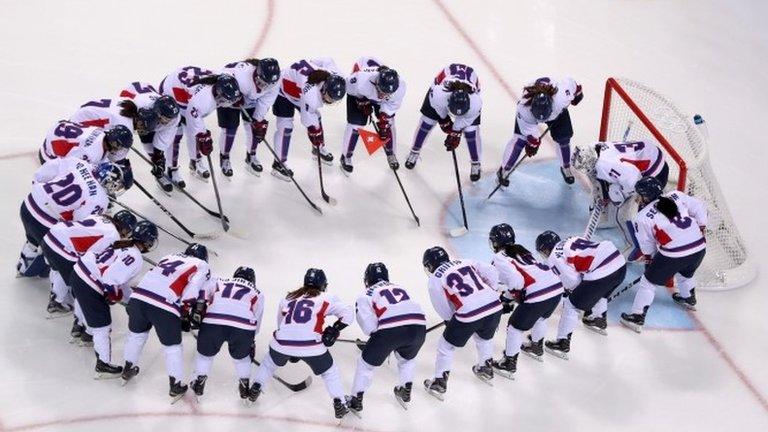 The Korea ice hockey team