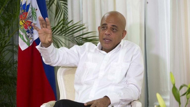 President Michel Martelly speaks during an interview at the National Palace in Port-au-Prince, Haiti (21/12/2015)