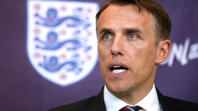 England head coach Phil Neville