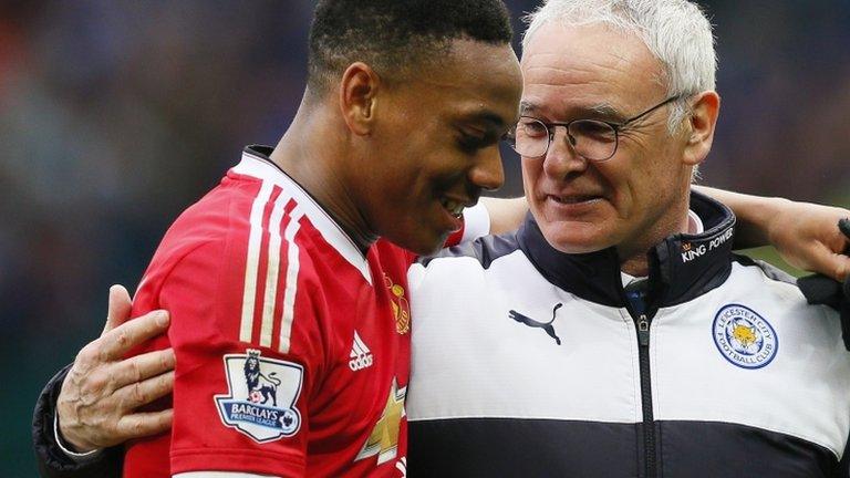 Claudio Ranieri and Anthony Martial