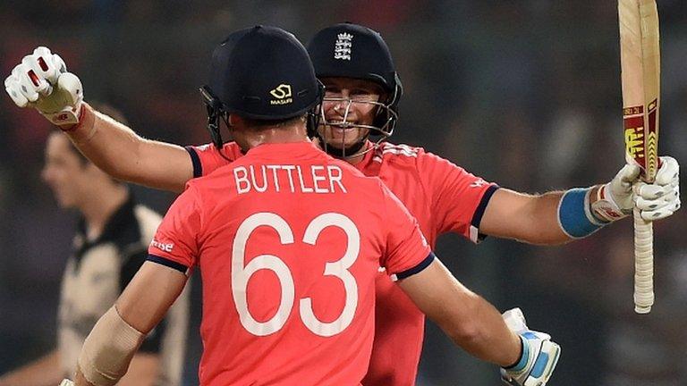 England celebrate victory