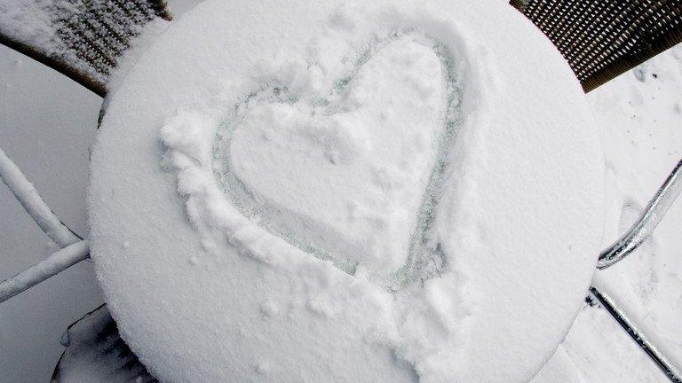 Heart in snow