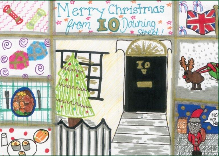 Christmas card designed for Theresa May by Jade Windsor, from her constituency