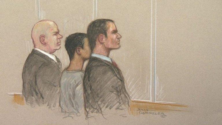 Court sketch of teenage boy held over Australia terror plot