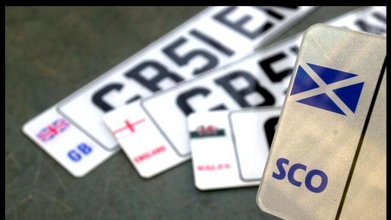 A selection of number plates