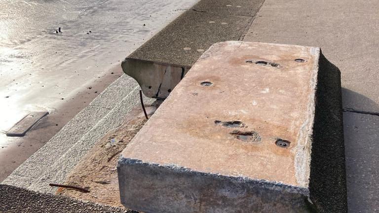 A boulder dislodged