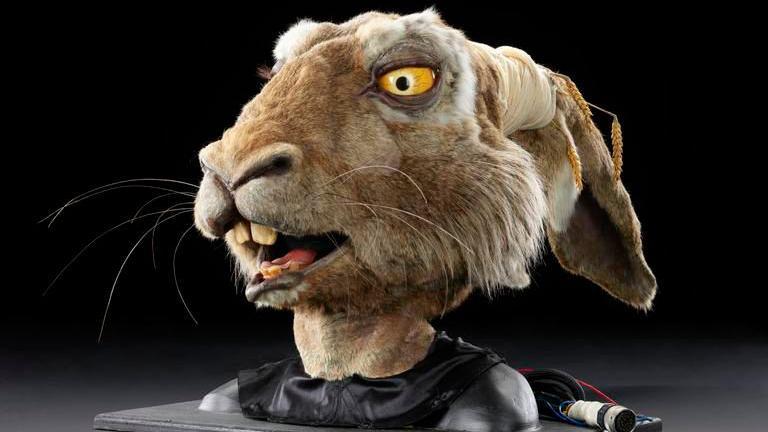 An animatronic March Hare from Alice in Wonderland.