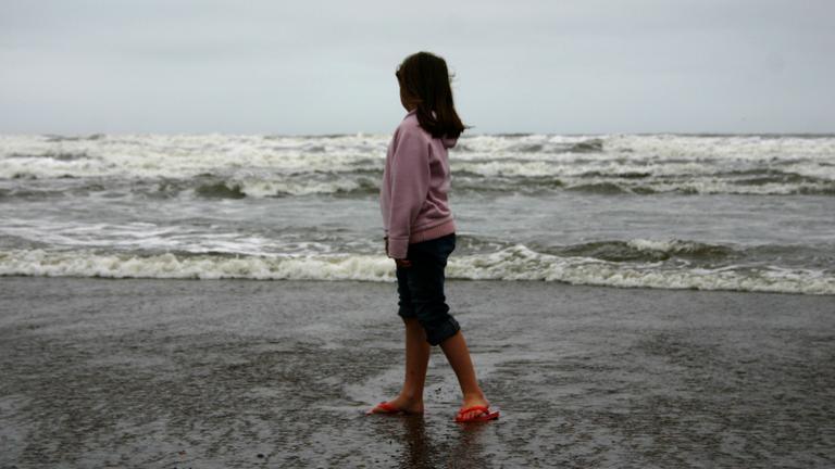 A child on the beach