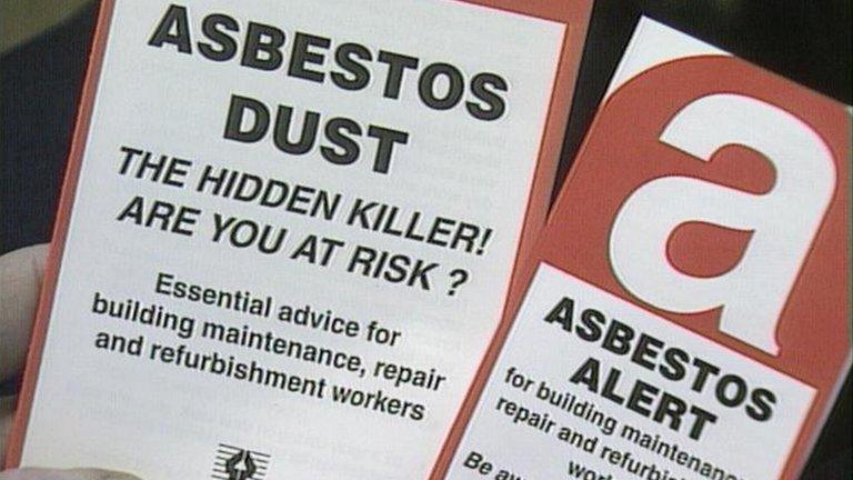 Asbestos warning leaflets