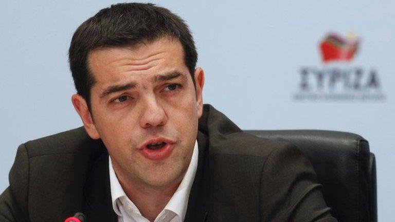 Leader of the SYRIZA party Alexis Tsipras