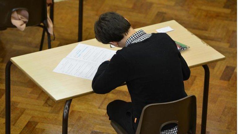 Pupil sitting exam