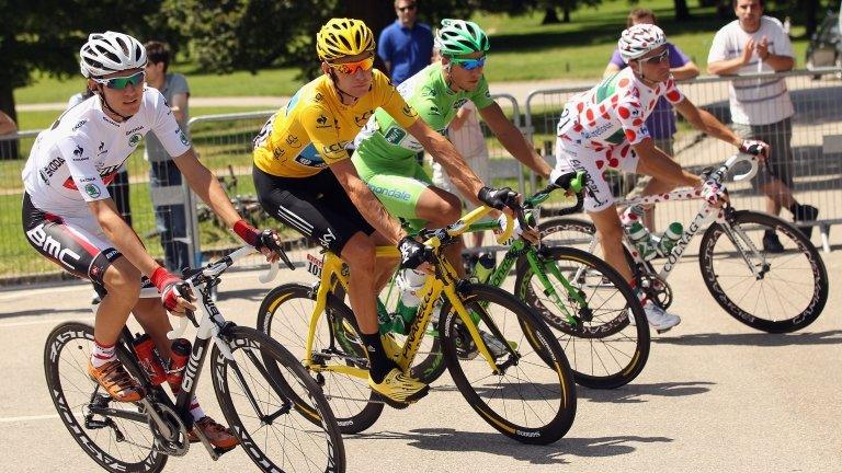 Cyclists at the Tour de France