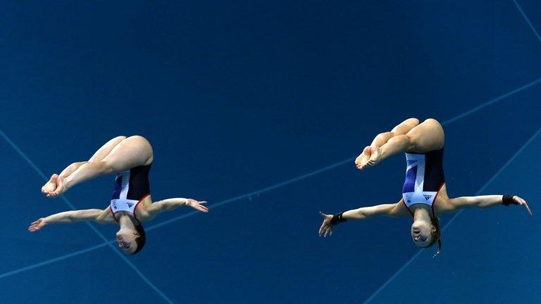 Alicia Blagg (right) with her diving partner Rebecca Gallantree