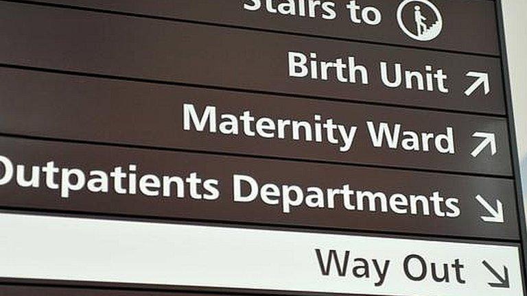 Maternity unit sign