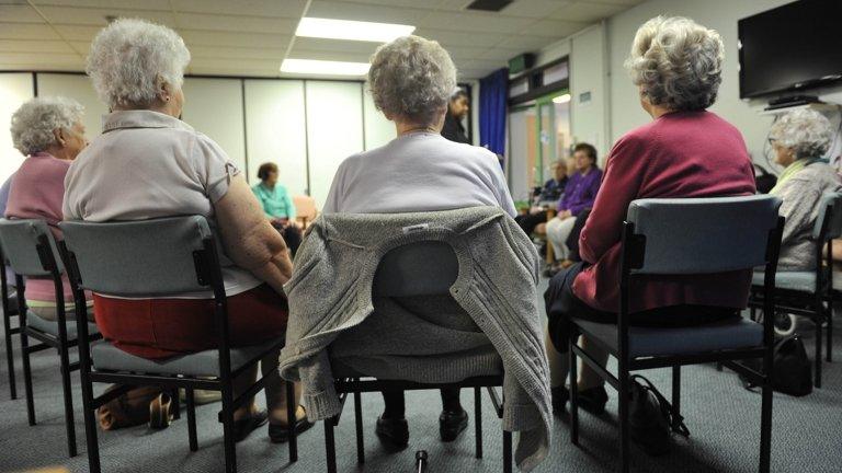 Elderly people at activity centre